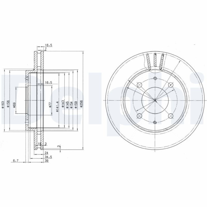Tarcza hamulcowa DELPHI BG3202