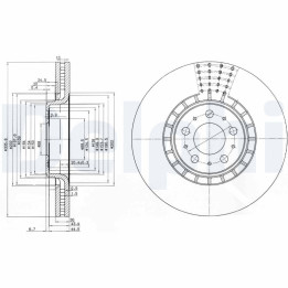 Tarcza hamulcowa DELPHI BG9783C