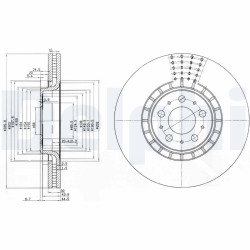 Tarcza hamulcowa DELPHI BG9783C