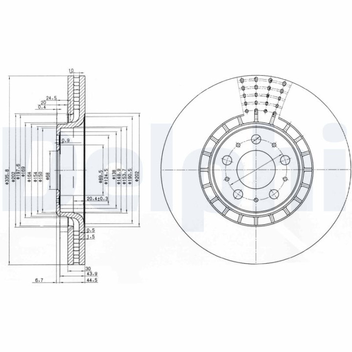 Tarcza hamulcowa DELPHI BG9783C