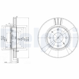 Tarcza hamulcowa DELPHI BG3501C