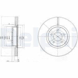 Tarcza hamulcowa DELPHI BG4056C