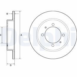 Tarcza hamulcowa DELPHI BG3203