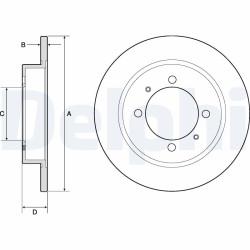 Tarcza hamulcowa DELPHI BG3203