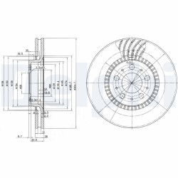 Tarcza hamulcowa DELPHI BG9514