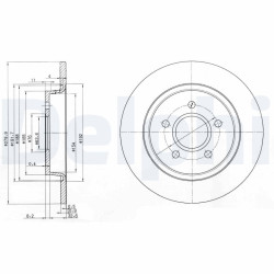 Tarcza hamulcowa DELPHI BG3897C