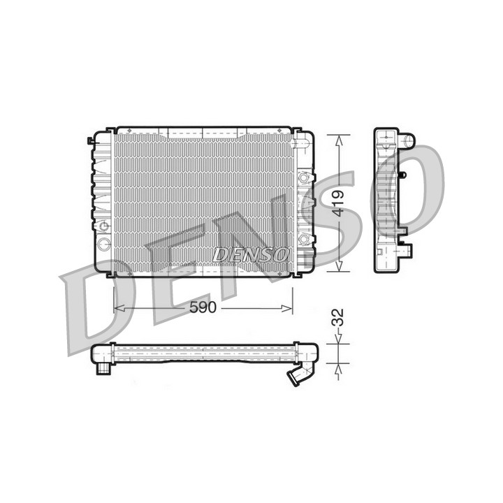 Chłodnica wody silnika DENSO DRM33003