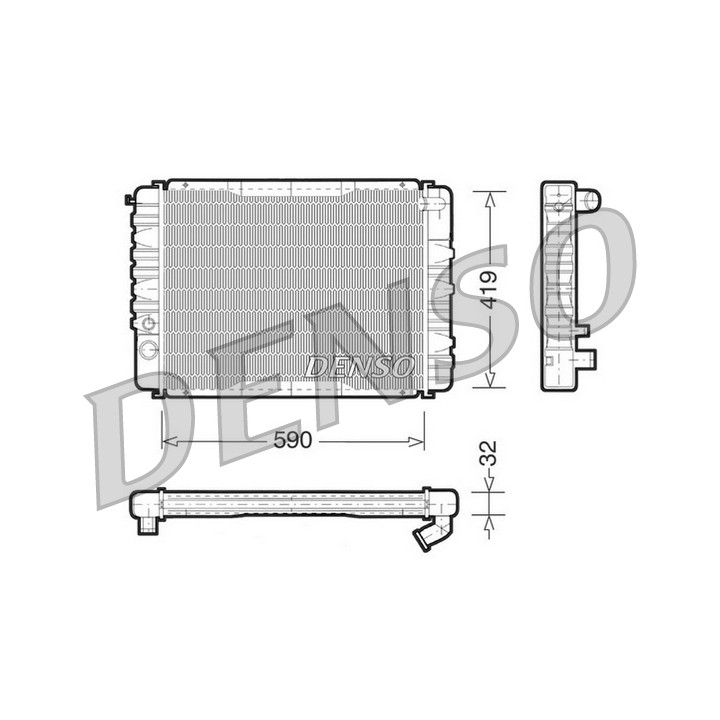 Chłodnica wody silnika DENSO DRM33035