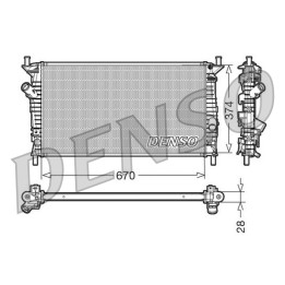 Chłodnica wody silnika DENSO DRM10074