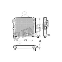 Chłodnica wody silnika DENSO DRM33020