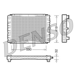 Chłodnica wody silnika DENSO DRM33030