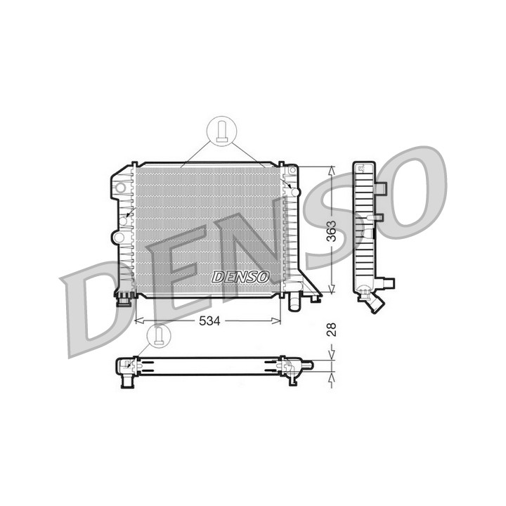 Chłodnica wody silnika DENSO DRM33021