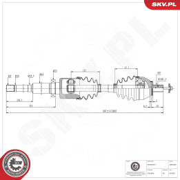 Wał napędowy ESEN SKV 40SKV308