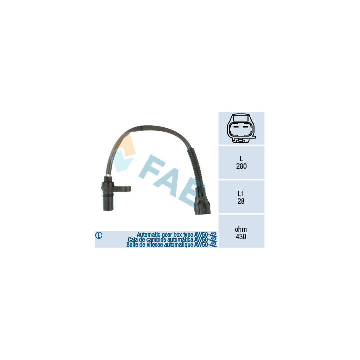 Czujnik prędkości automatycznej skrzyni biegów FAE 79123