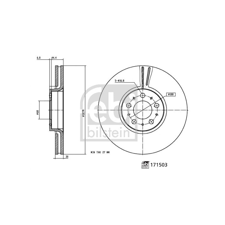 Tarcza hamulcowa FEBI BILSTEIN 171503
