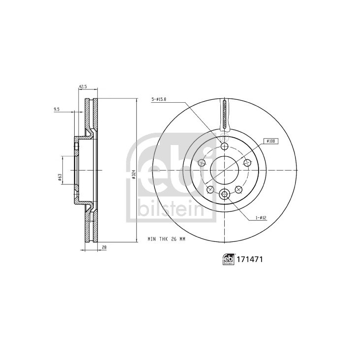 Tarcza hamulcowa FEBI BILSTEIN 171471
