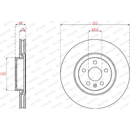 Tarcza hamulcowa FERODO DDF2693C