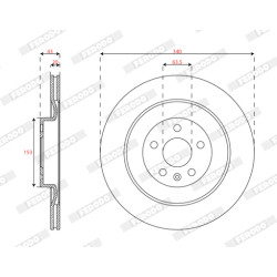 Tarcza hamulcowa FERODO DDF2844C