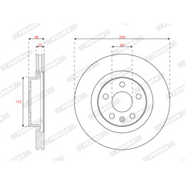 Tarcza hamulcowa FERODO DDF3036C