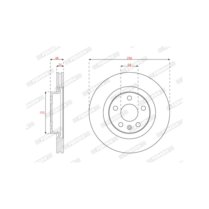 Tarcza hamulcowa FERODO DDF3036C