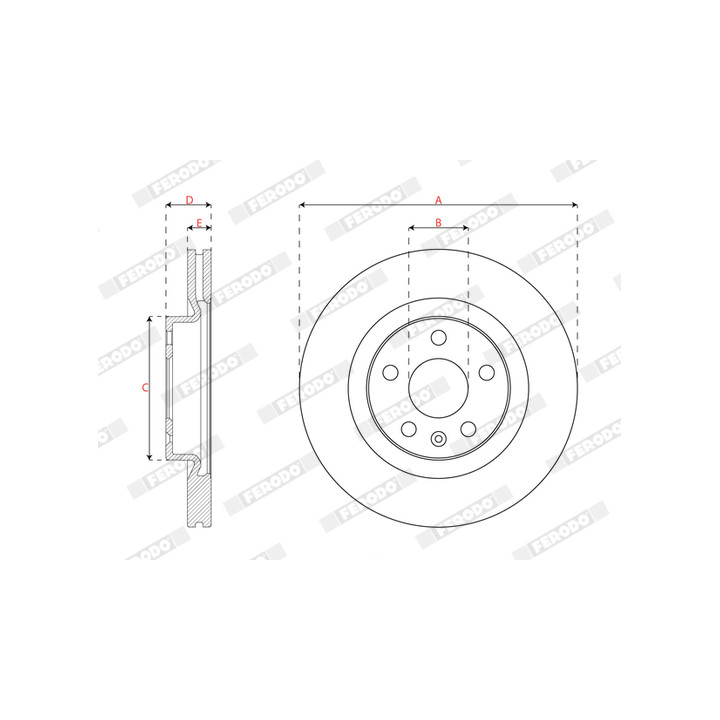 Tarcza hamulcowa FERODO DDF3036C
