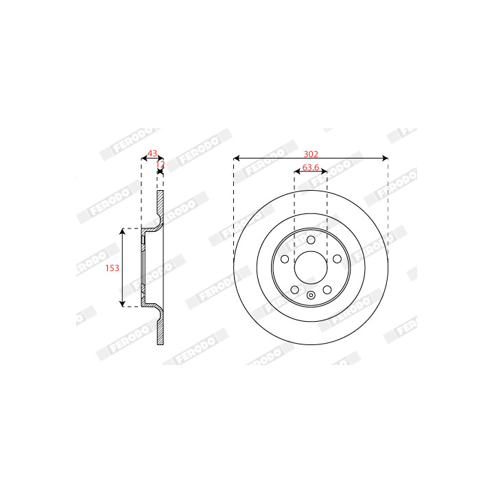 Tarcza hamulcowa FERODO DDF2827C