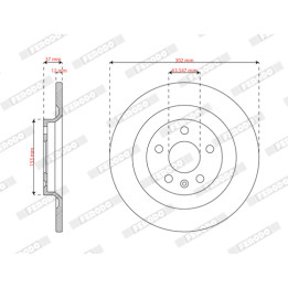 Tarcza hamulcowa FERODO DDF3088C