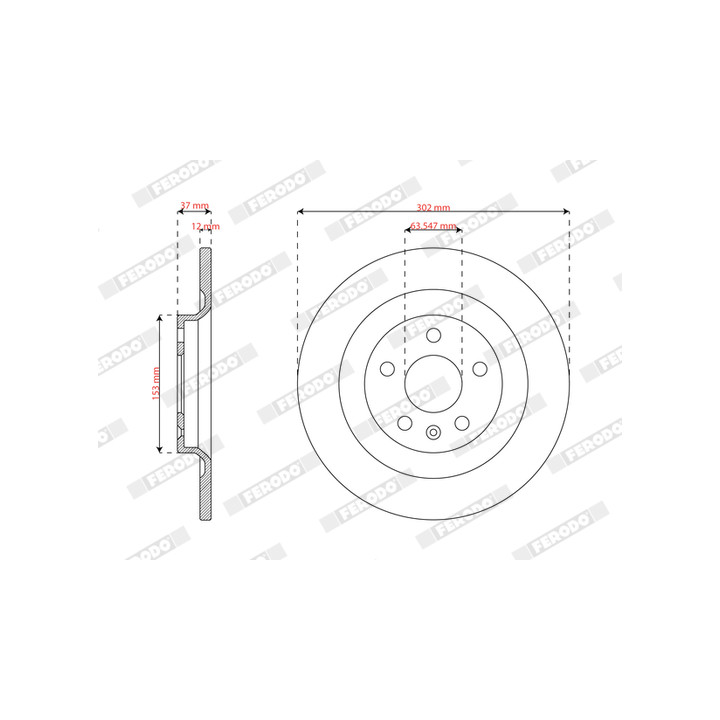 Tarcza hamulcowa FERODO DDF3088C