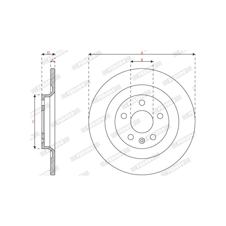 Tarcza hamulcowa FERODO DDF3088C