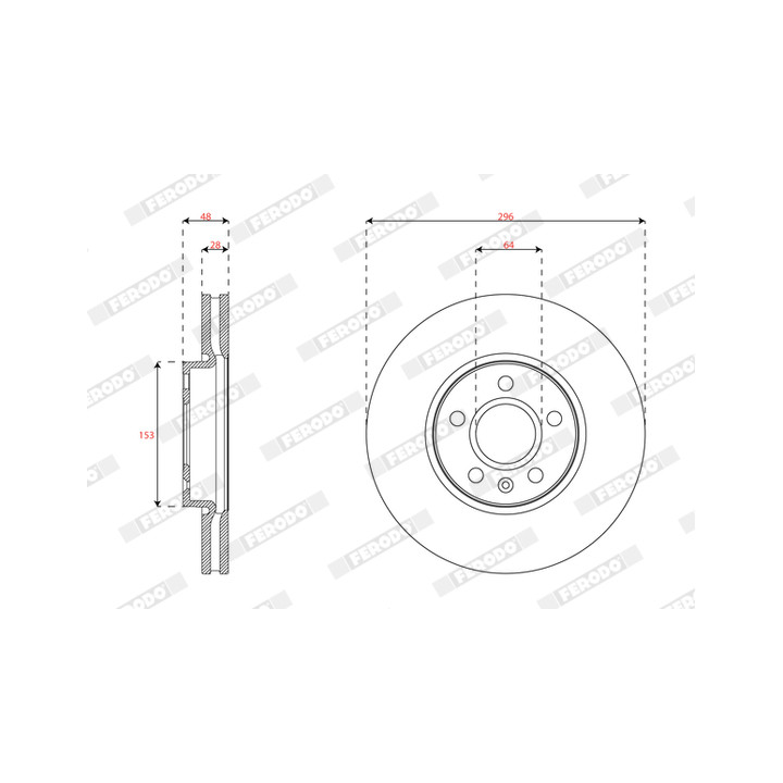 Tarcza hamulcowa FERODO DDF2888C