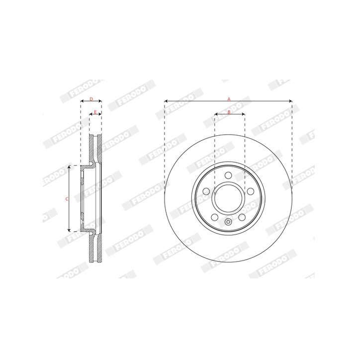 Tarcza hamulcowa FERODO DDF2888C