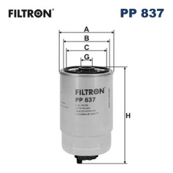 Filtr paliwa FILTRON PP 837