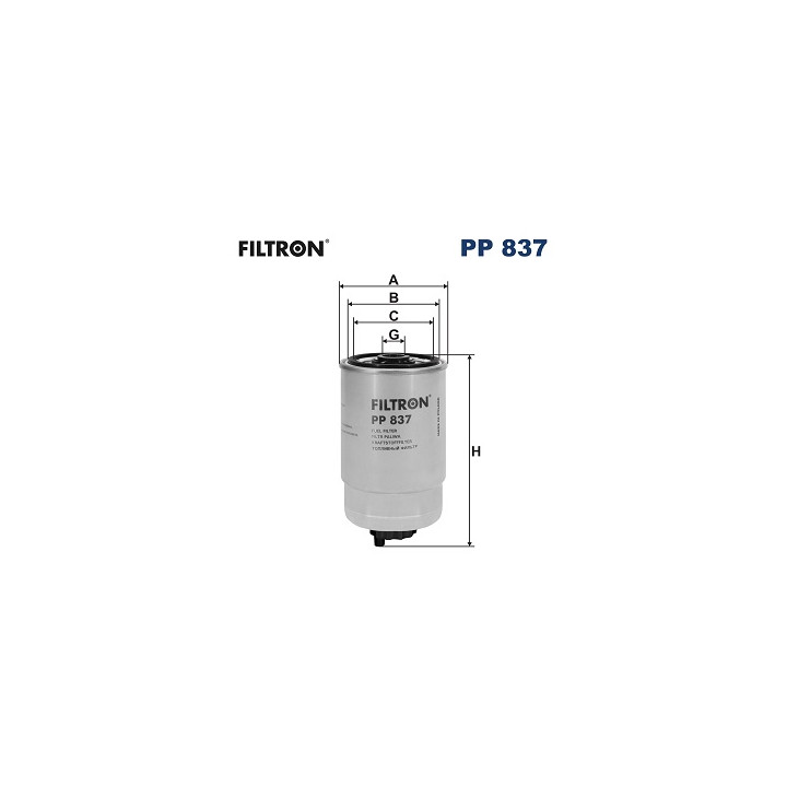 Filtr paliwa FILTRON PP 837