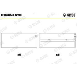 Panewki wału korbowego GLYCO H1042/5 STD