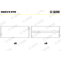 Panewki wału korbowego GLYCO H003/5 STD