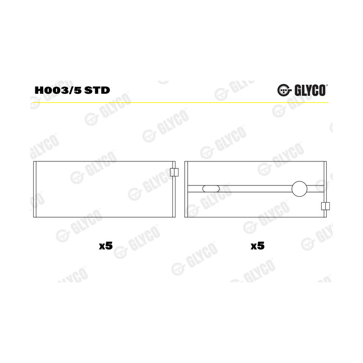 Panewki wału korbowego GLYCO H003/5 STD