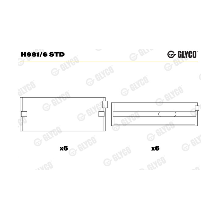 Panewki wału korbowego GLYCO H981/6 STD