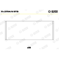 Panewki łożyska korbowodu GLYCO 71-3754/5 STD