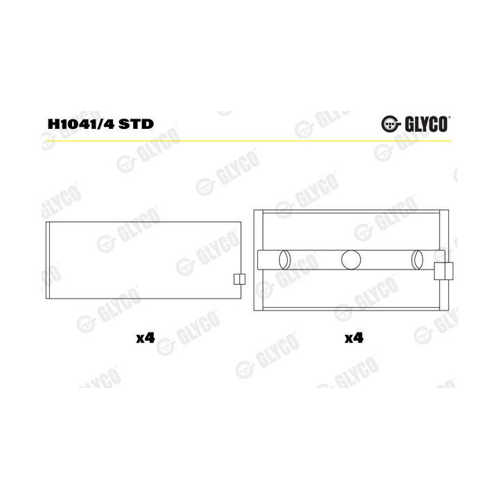 Panewki wału korbowego GLYCO H1041/4 STD