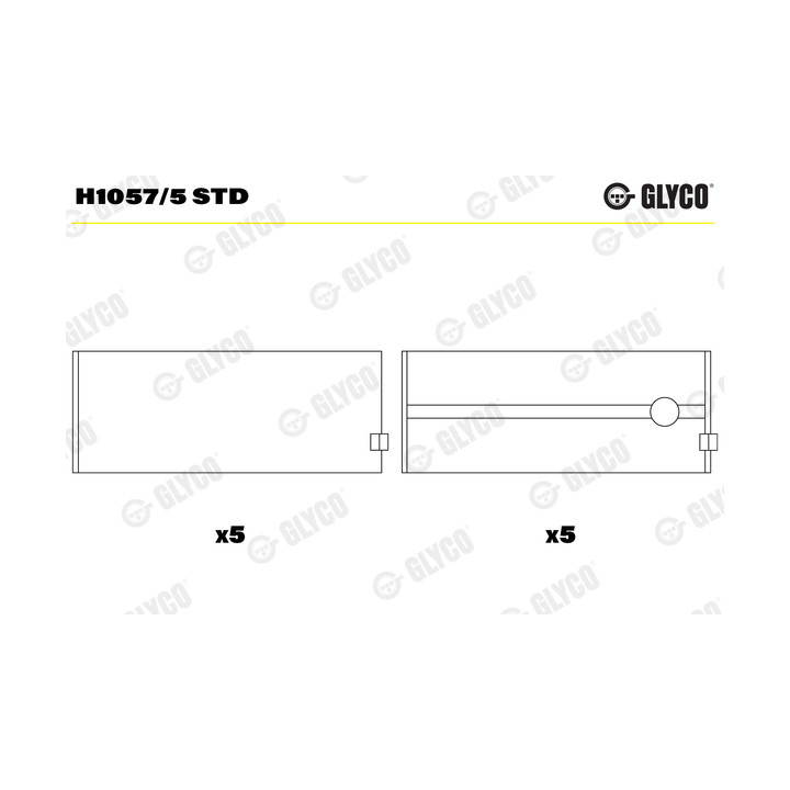 Panewki wału korbowego GLYCO H1057/5 STD