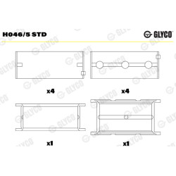 Panewki wału korbowego GLYCO H046/5 STD