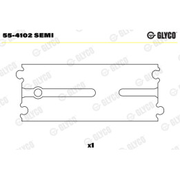 Tuleja główki korbowodu GLYCO 55-4102 SEMI