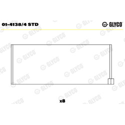 Panewki łożyska korbowodu GLYCO 01-4138/4 STD