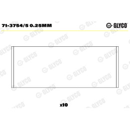 Panewki łożyska korbowodu GLYCO 71-3754/5 0.25mm