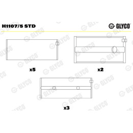 Panewki wału korbowego GLYCO H1107/5 STD