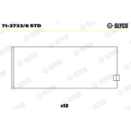 Panewki łożyska korbowodu GLYCO 71-3733/6 STD