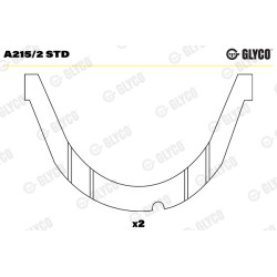 Podkładka dystansowa, wał korbowy GLYCO A215/2 STD