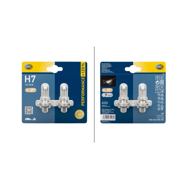 Żarówka reflektora świateł przednich HELLA 8GH 223 498-034
