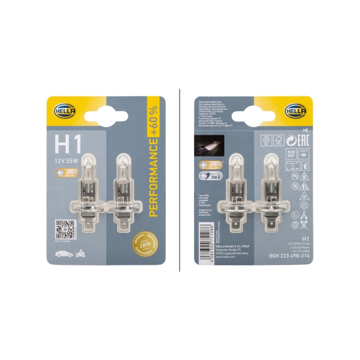 Żarówka reflektora świateł przednich HELLA 8GH 223 498-214