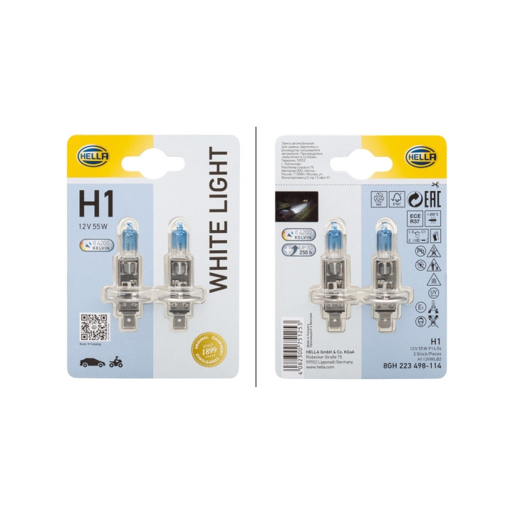 Żarówka reflektora świateł przednich HELLA 8GH 223 498-114